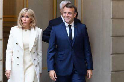 Brigitte Macron, con Emmanuel Macron, actual presidente de Francia. 