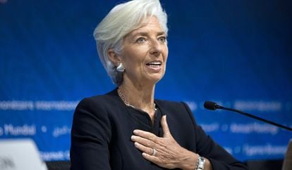Christine Lagarde, el pasado octubre en las reuniones del Fondo en Perú.