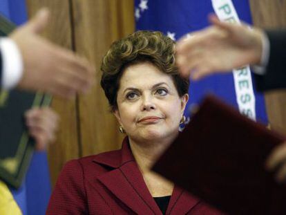 Dilma Rousseff, durante una ceremonia oficial en el Palacio de Planalto.