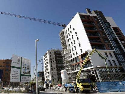 Edificios en construcción en el nuevo barrio madrileño del Cañaveral. 