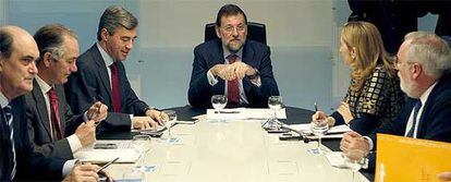El presidente del PP, Mariano Rajoy, preside la reunión del Comité de Dirección del partido.
