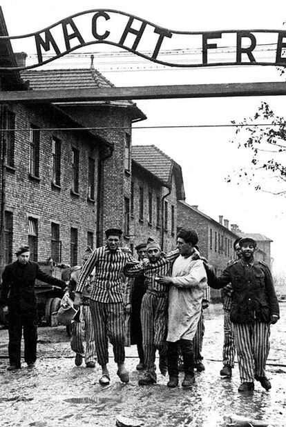 Fotografía tomada en Auschwitz en 1945.