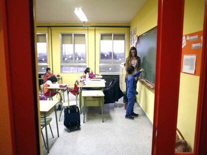 Interior de un colegio en Segovia.  