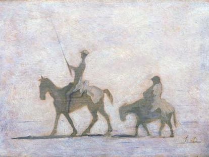Don Quixote y Sancho Panza, de Honoré Daumier, parte de la colección del museo de la ciudad de Itami.
