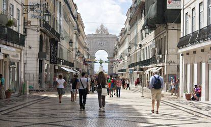 Rua Augusta, en Lisboa (Portugal).