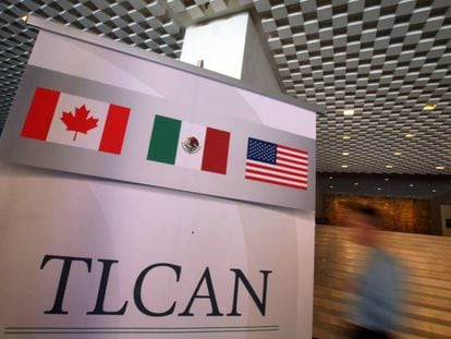 Vista del reciento en el que se ha celebrado la quinta ronda de renegociaci&oacute;n del TLC, en la Ciudad de M&eacute;xico.