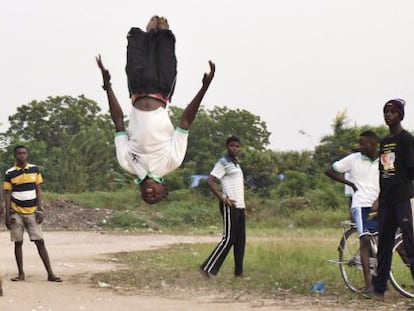 Entrenamiento de Capoeira en Adidome, Ghana.