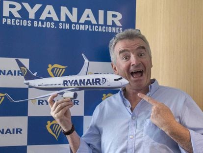 Michael O’Leary, consejero delegado de Ryanair, en un hotel de Madrid en agosto de 2017.