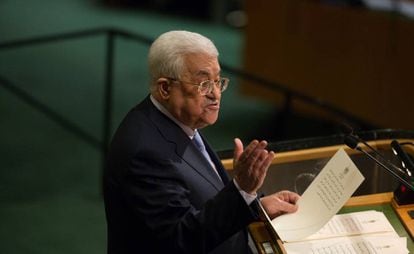 Mahmud Abbas, en su discurso ante la Asamblea General de la ONU, el pasado septiembre.