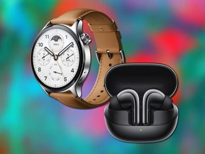 reloj y auriculares de Xiaomi