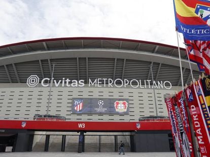Exteriores del Estadio Cívitas Metropolitano en una imagen de ayer.