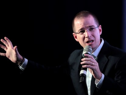 El excandidato panista a la presidencia Ricardo Anaya, en un acto en 2018.