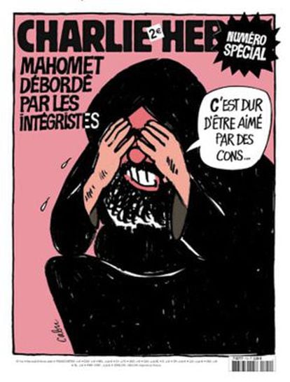 Portada de 'Charlie Hebdo' en 2006 en la que aparece una caricatura de Mahoma.