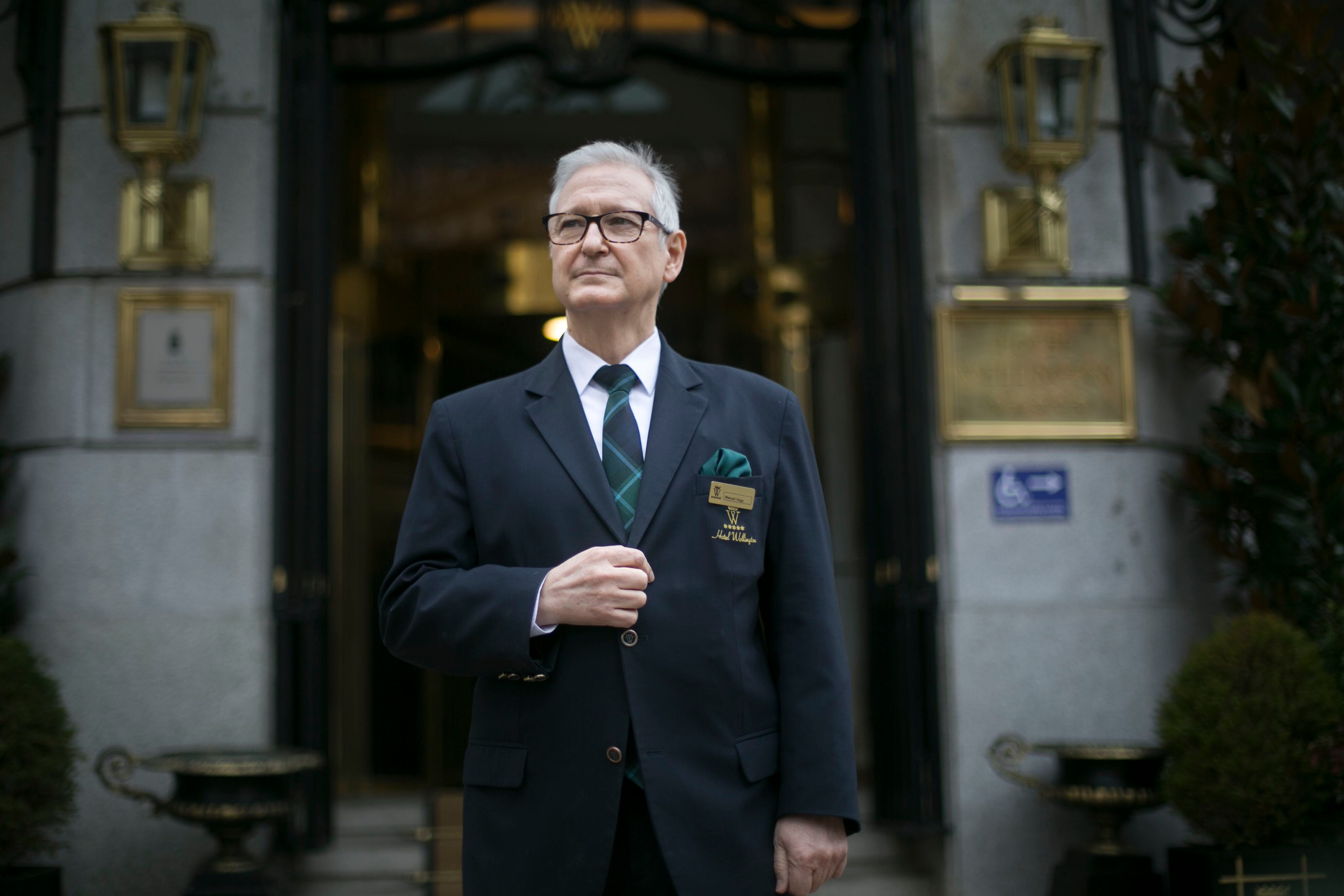 Manuel Vega, jefe de mantenimiento del hotel Wellington, el 29 de enero en Madrid.