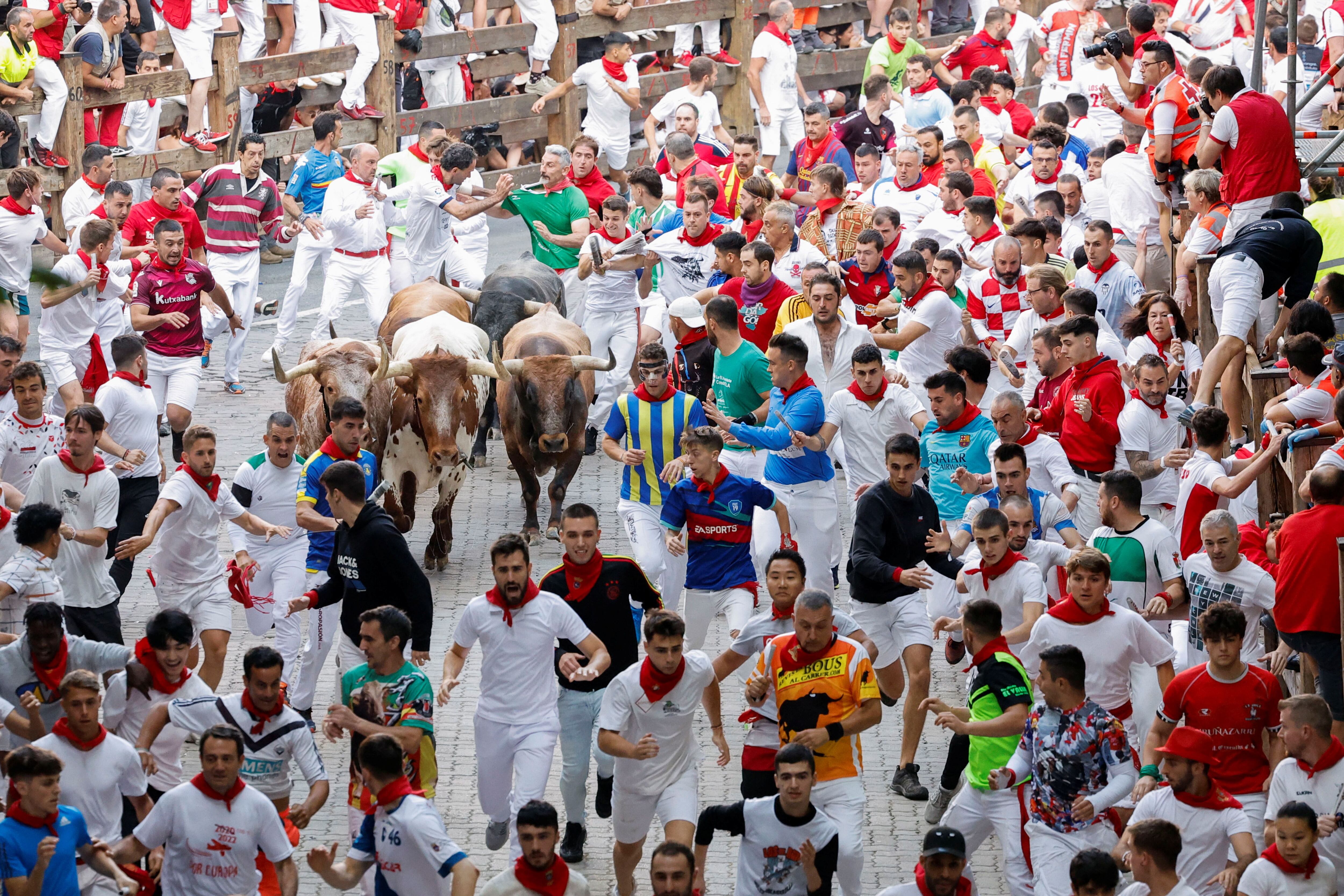 Las fiestas de San Fermín 2022 llegan a su fin este jueves con el octavo encierro, en el que los toros de la ganadería Miura han perseguido a cientos de corredores por las calles de Pamplona.