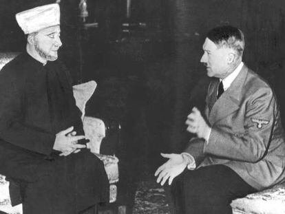 Hitler recibe al gran mufti de Jerusalén en 1941 en Alemania.