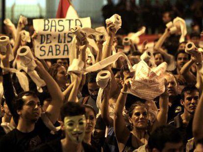 Manifestaci&oacute;n contra la corrupci&oacute;n en Paraguay.