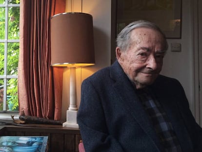 George Steiner en su casa de Cambridge en 2016.