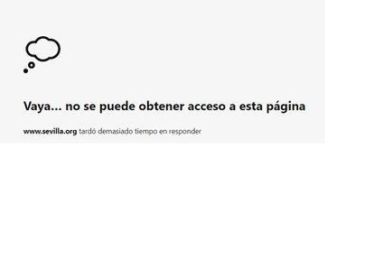 Mensaje de respuesta de un buscador al intento de acceso a la web del Ayuntamiento de Sevilla.