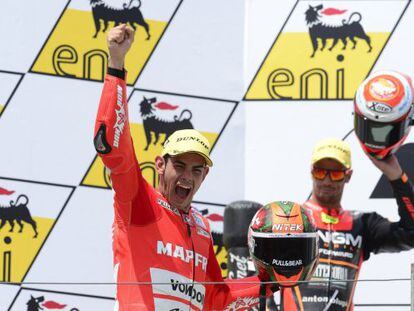 Jordi Torres celebra la victoria en el Gran Premio de Alemania