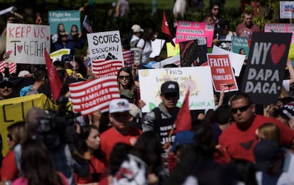 Concentración en el Tribunal Supremo a favor de la reforma de Obama.