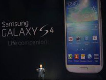Presentaci&oacute;n del Samsung S4 en Nueva York, el 4 de marzo de 2013.