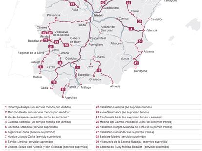 Fuentes: Plan de Adecuación de Servicios 2013, de Renfe y elaboración propia.