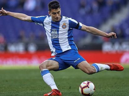 Marc Roca, en un partido del Espanyol.