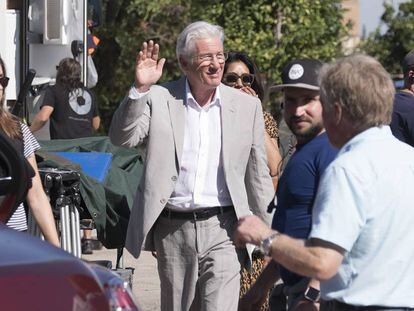 Richard Gere, en el rodaje de la serie 'MotherFatherSon' este miércoles en San Juan.