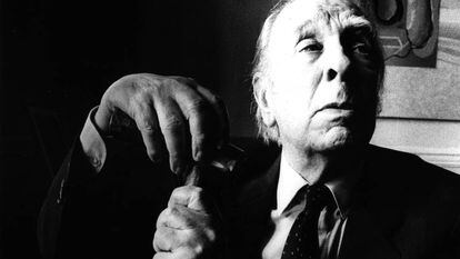 Retrato del escritor argentino, Jorge Luis Borges. 