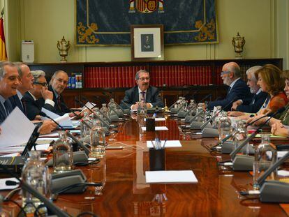 Rafael Mozo presidía el 13 de octubre el pleno del Consejo General del Poder Judicial.