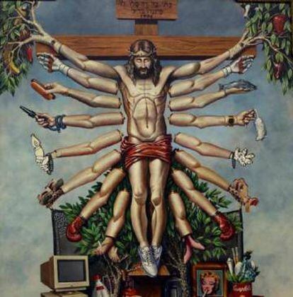 'Cruzando Jesus Cristo Deusa Schiva', de Fernando Baril. Reprodução