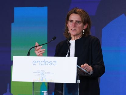 Teresa Ribera, ministra de Transición Ecológica y Reto Demográfico en el Spain Investors Day.