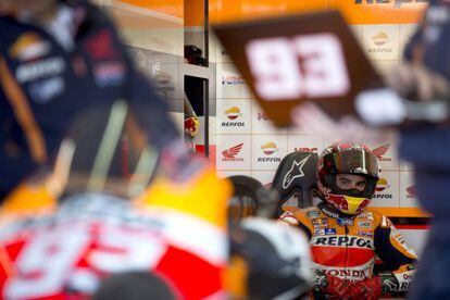 Márquez, en el Circuito Ricardo tormo en Cheste.