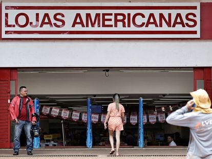 La entrada de una tienda de Lojas Americanas en Brasilia, al día siguiente de que el recién llegado consejero delegado dimitiera tras detectar un desfase contable.
