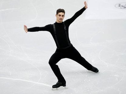 Javier Fernández, durante el campeonato europeo disputado en Minsk.