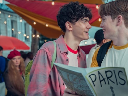 Joe Locke y Kit Connor, en la segunda temporada de 'Heartstopper'.