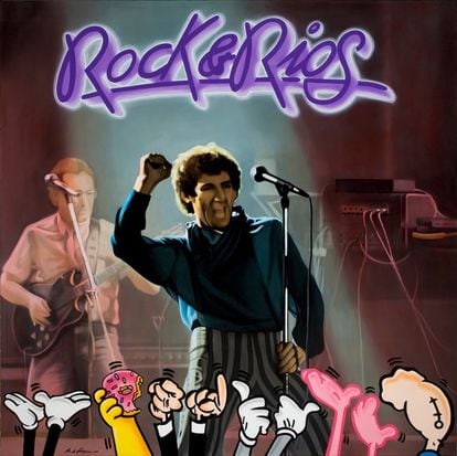 Acrílico sobre lienzo. Inspirado en Miguel Ríos, 'Rock & Ríos', Polydor (1982).