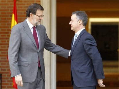 Mariano Rajoy e Íñigo Urkullu, durante una reunión en La Moncloa en 2013.