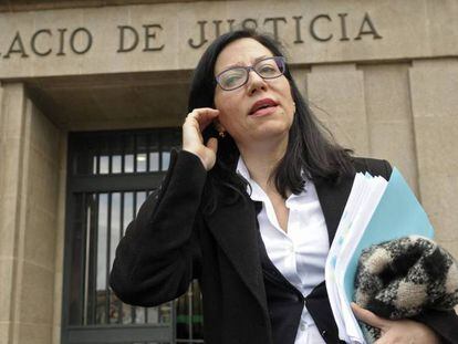La exedil socialista de Ourense &Aacute;urea Soto, en los juzgados en 2014. 