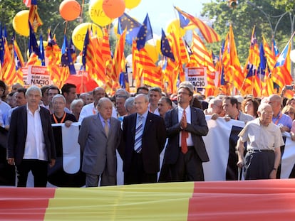 Manifestación en Barcelona contra la sentencia del Estatut, en 2010.