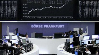 Vista de la Bolsa alemana en Frankfurt