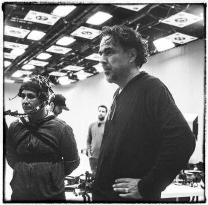 Alejandro González Iñárritu, en el rodaje.