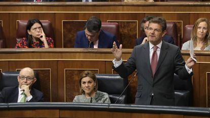 El ministro de Justicia, Rafael Catal&aacute;, en el Congreso de los diputados.