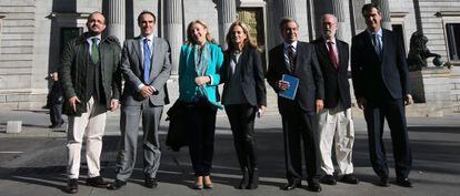 Parlamentarios del PP que rechazan el aborto, en 2014.