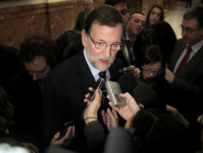 Mariano Rajoy, esta semana en los pasiillo del Congreso. 