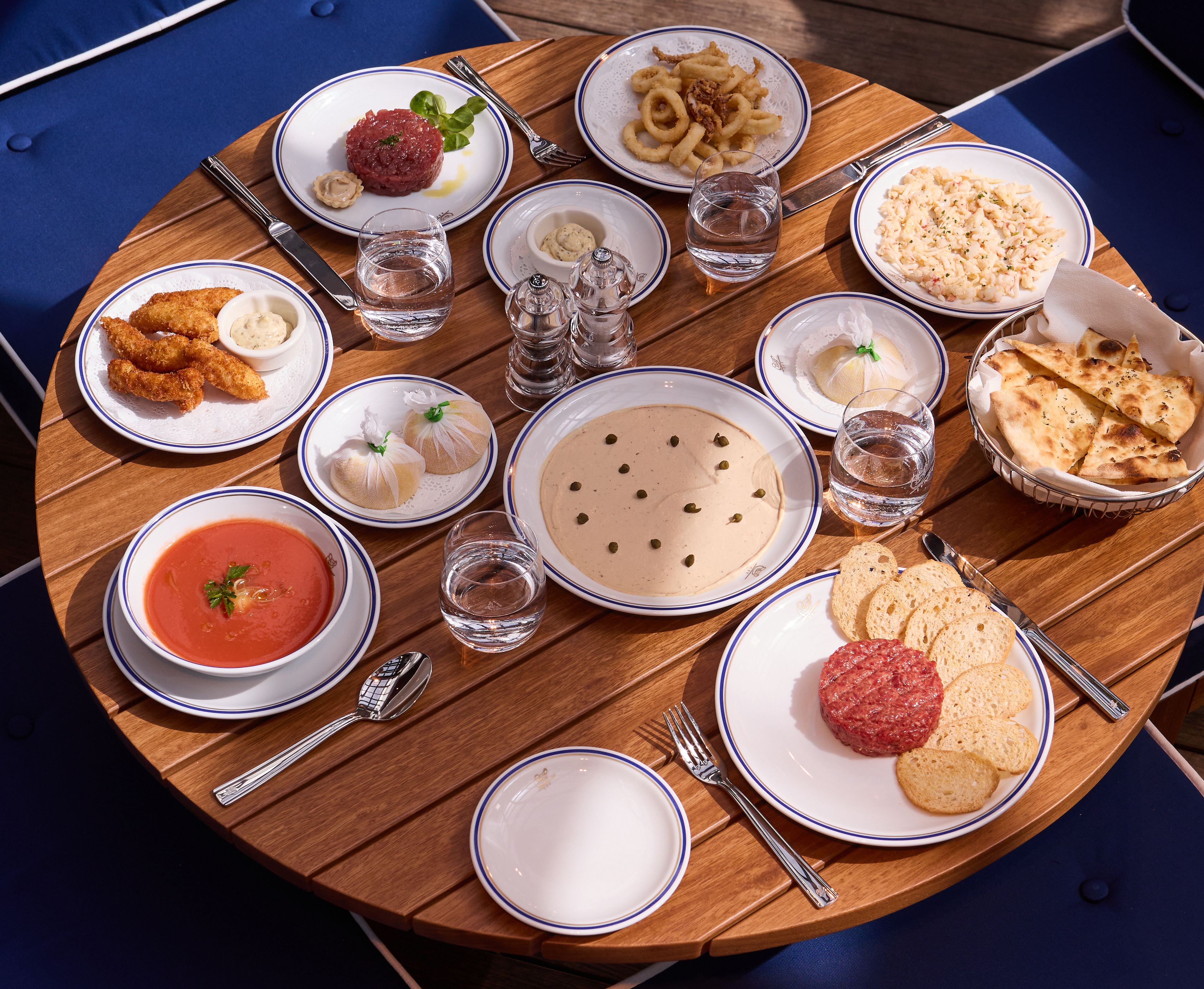 Platos del restaurante Cipriani, en Marbella, en una imagen proporcionada por Puente Romano.