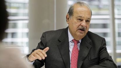 El empresario mexicano Carlos Slim, en Nueva York. 