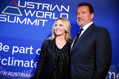 El actor Arnold Schwarzenegger y su pareja Heather Milligan, en Austria el pasado enero.