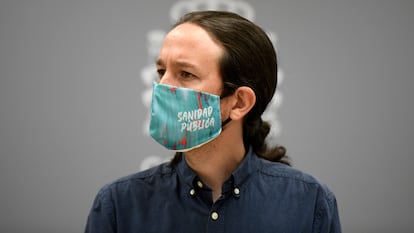 Pablo Iglesias, el pasado día 16 de agosto en un acto en su ministerio.